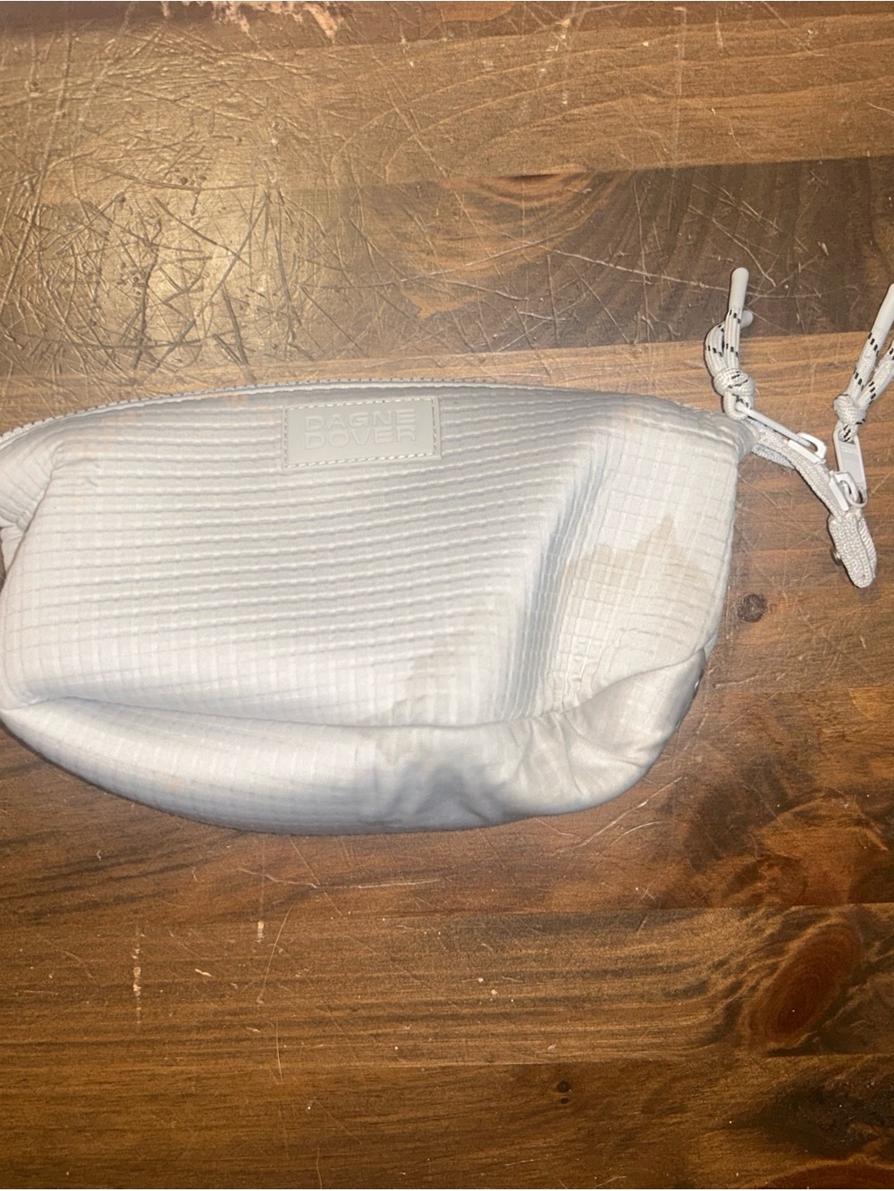 Dagne Dover Light Grey Cosmetic Bag/Pouch - with a few stains